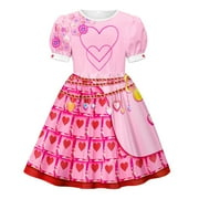 Mukola Girls Rise Red Bridget Costume for Kids Cosplay Princess Dress Halloween Outfits Birthday Party Gift 5-13Y